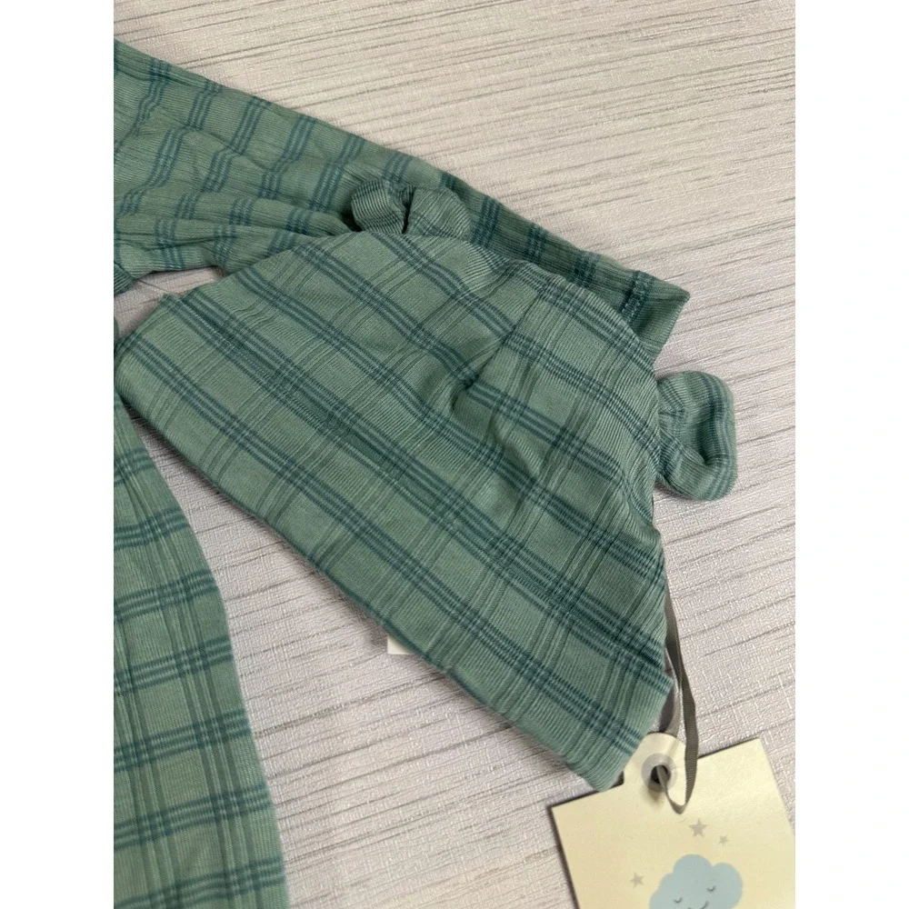 Cloud Island Baby Newborn 0M Romper Bodysuit Pants Hat Orange Teal 4pc Bundle